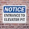 Signmission Entrance To Elevator Pit OSHA Notice Sign, Plastic, 10in W x 7in L, 2PK OS-2PACK-NS-P-710-L-15636 - alternate 6